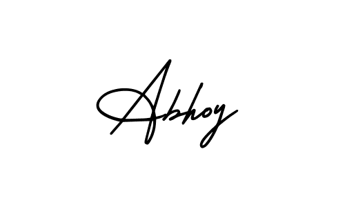How to Draw Abhoy signature style? AmerikaSignatureDemo-Regular is a latest design signature styles for name Abhoy. Abhoy signature style 3 images and pictures png