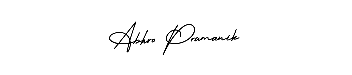 Similarly AmerikaSignatureDemo-Regular is the best handwritten signature design. Signature creator online .You can use it as an online autograph creator for name Abhro Pramanik. Abhro Pramanik signature style 3 images and pictures png