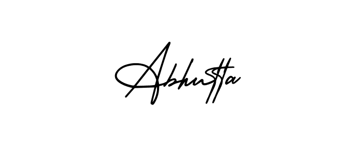 Use a signature maker to create a handwritten signature online. With this signature software, you can design (AmerikaSignatureDemo-Regular) your own signature for name Abhutta. Abhutta signature style 3 images and pictures png