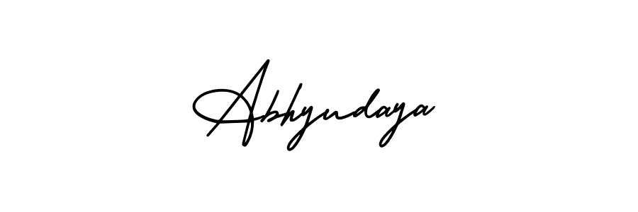 Abhyudaya stylish signature style. Best Handwritten Sign (AmerikaSignatureDemo-Regular) for my name. Handwritten Signature Collection Ideas for my name Abhyudaya. Abhyudaya signature style 3 images and pictures png