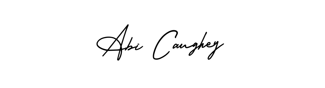 The best way (AmerikaSignatureDemo-Regular) to make a short signature is to pick only two or three words in your name. The name Abi Caughey include a total of six letters. For converting this name. Abi Caughey signature style 3 images and pictures png