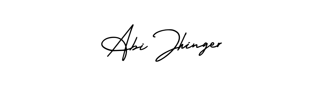 It looks lik you need a new signature style for name Abi Jhinger. Design unique handwritten (AmerikaSignatureDemo-Regular) signature with our free signature maker in just a few clicks. Abi Jhinger signature style 3 images and pictures png