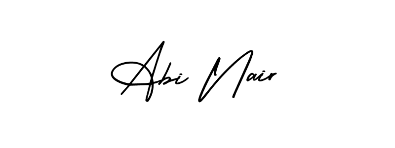 AmerikaSignatureDemo-Regular is a professional signature style that is perfect for those who want to add a touch of class to their signature. It is also a great choice for those who want to make their signature more unique. Get Abi Nair name to fancy signature for free. Abi Nair signature style 3 images and pictures png