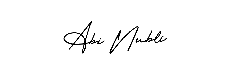 Check out images of Autograph of Abi Nubli name. Actor Abi Nubli Signature Style. AmerikaSignatureDemo-Regular is a professional sign style online. Abi Nubli signature style 3 images and pictures png