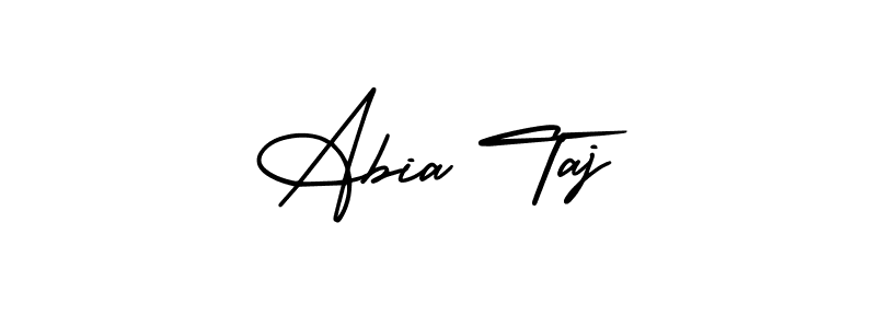 This is the best signature style for the Abia Taj name. Also you like these signature font (AmerikaSignatureDemo-Regular). Mix name signature. Abia Taj signature style 3 images and pictures png