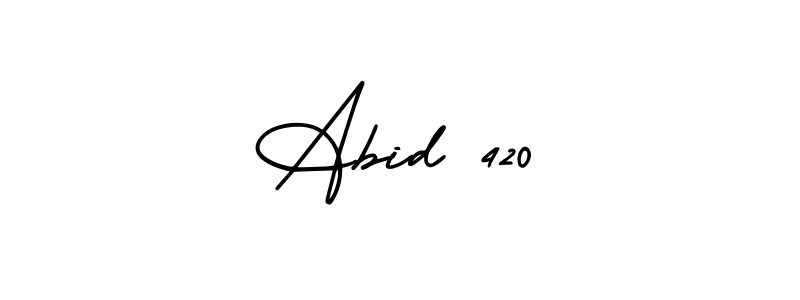 Design your own signature with our free online signature maker. With this signature software, you can create a handwritten (AmerikaSignatureDemo-Regular) signature for name Abid 420. Abid 420 signature style 3 images and pictures png