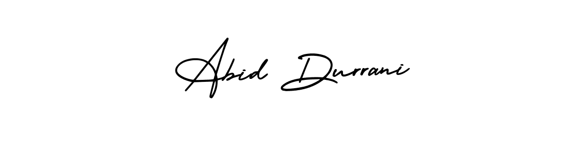 Abid Durrani stylish signature style. Best Handwritten Sign (AmerikaSignatureDemo-Regular) for my name. Handwritten Signature Collection Ideas for my name Abid Durrani. Abid Durrani signature style 3 images and pictures png