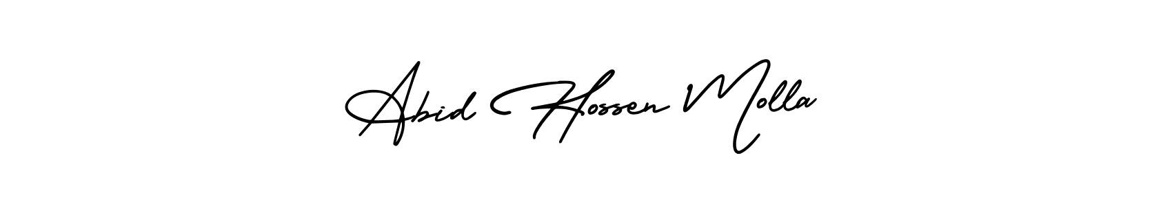 Also You can easily find your signature by using the search form. We will create Abid Hossen Molla name handwritten signature images for you free of cost using AmerikaSignatureDemo-Regular sign style. Abid Hossen Molla signature style 3 images and pictures png