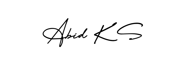 if you are searching for the best signature style for your name Abid K S. so please give up your signature search. here we have designed multiple signature styles  using AmerikaSignatureDemo-Regular. Abid K S signature style 3 images and pictures png