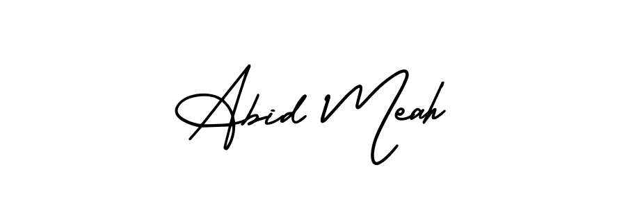 It looks lik you need a new signature style for name Abid Meah. Design unique handwritten (AmerikaSignatureDemo-Regular) signature with our free signature maker in just a few clicks. Abid Meah signature style 3 images and pictures png