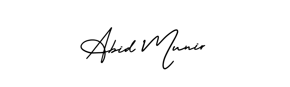 Also You can easily find your signature by using the search form. We will create Abid Munir name handwritten signature images for you free of cost using AmerikaSignatureDemo-Regular sign style. Abid Munir signature style 3 images and pictures png
