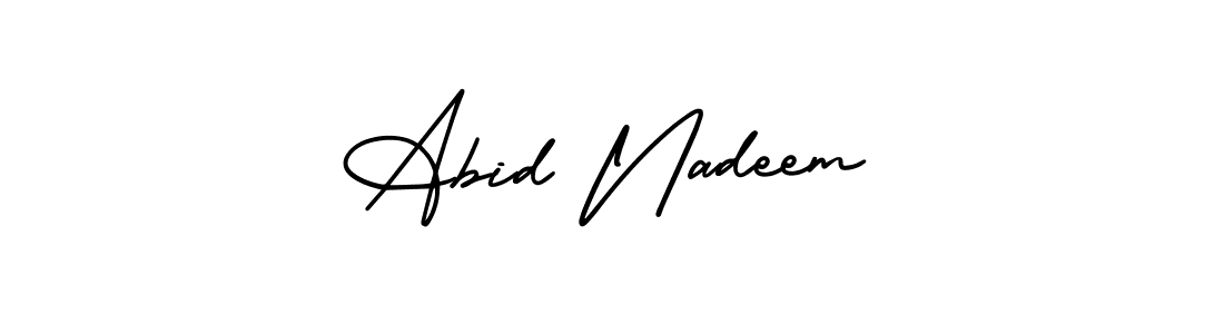 if you are searching for the best signature style for your name Abid Nadeem. so please give up your signature search. here we have designed multiple signature styles  using AmerikaSignatureDemo-Regular. Abid Nadeem signature style 3 images and pictures png