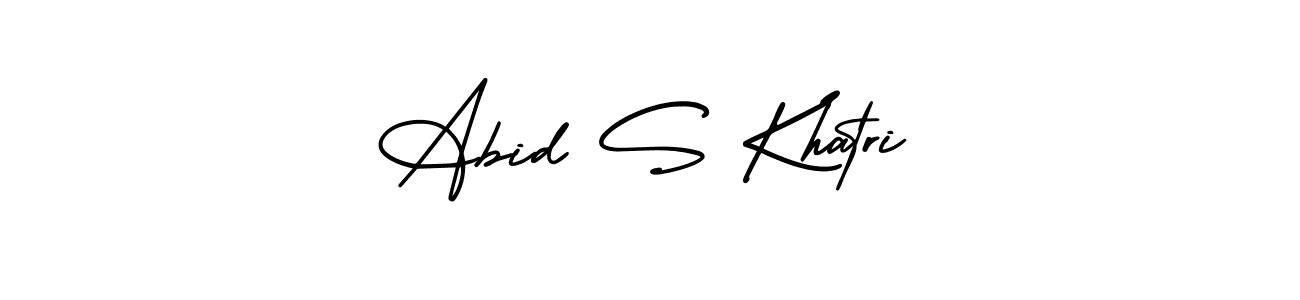 This is the best signature style for the Abid S Khatri name. Also you like these signature font (AmerikaSignatureDemo-Regular). Mix name signature. Abid S Khatri signature style 3 images and pictures png