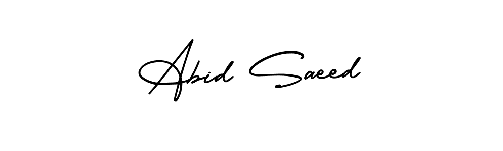 if you are searching for the best signature style for your name Abid Saeed. so please give up your signature search. here we have designed multiple signature styles  using AmerikaSignatureDemo-Regular. Abid Saeed signature style 3 images and pictures png