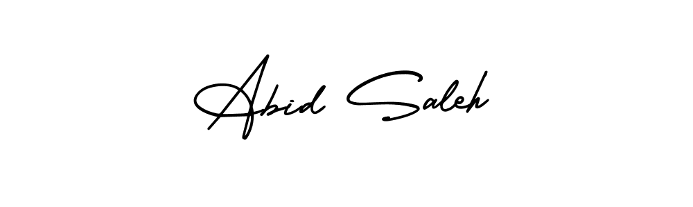 This is the best signature style for the Abid Saleh name. Also you like these signature font (AmerikaSignatureDemo-Regular). Mix name signature. Abid Saleh signature style 3 images and pictures png