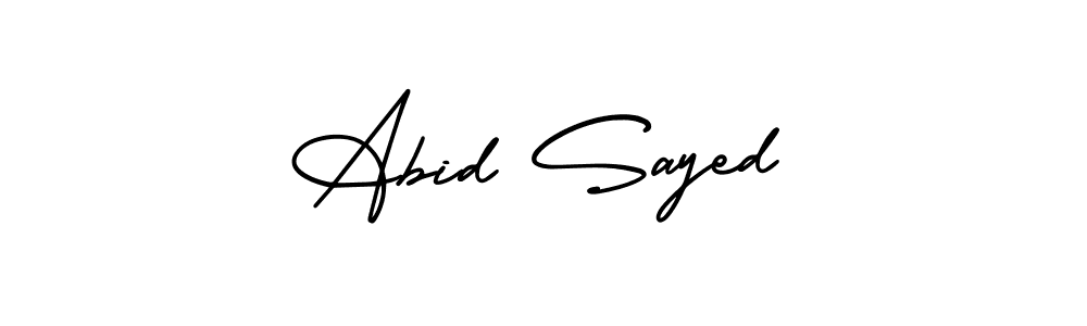 You should practise on your own different ways (AmerikaSignatureDemo-Regular) to write your name (Abid Sayed) in signature. don't let someone else do it for you. Abid Sayed signature style 3 images and pictures png