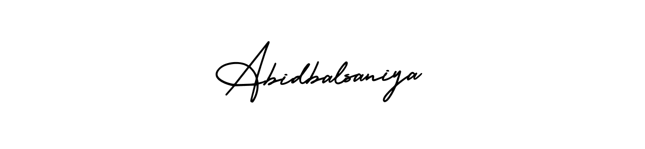 Design your own signature with our free online signature maker. With this signature software, you can create a handwritten (AmerikaSignatureDemo-Regular) signature for name Abidbalsaniya. Abidbalsaniya signature style 3 images and pictures png