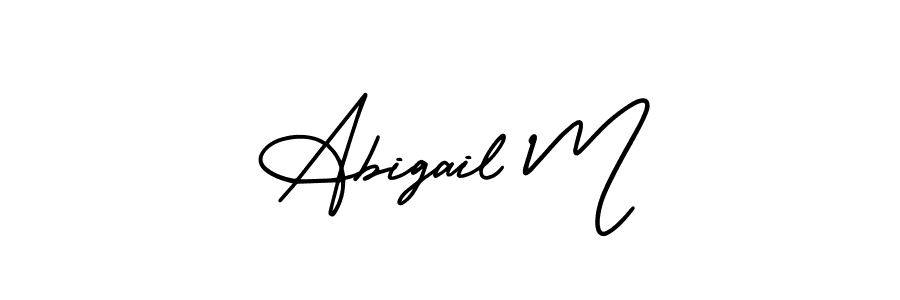 Also You can easily find your signature by using the search form. We will create Abigail M name handwritten signature images for you free of cost using AmerikaSignatureDemo-Regular sign style. Abigail M signature style 3 images and pictures png