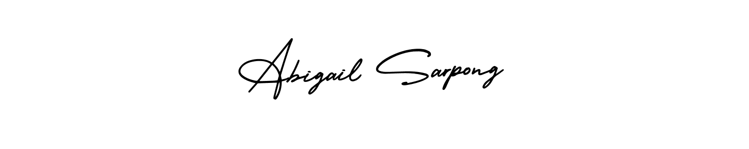 This is the best signature style for the Abigail Sarpong name. Also you like these signature font (AmerikaSignatureDemo-Regular). Mix name signature. Abigail Sarpong signature style 3 images and pictures png