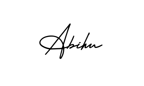 Make a beautiful signature design for name Abihu. With this signature (AmerikaSignatureDemo-Regular) style, you can create a handwritten signature for free. Abihu signature style 3 images and pictures png