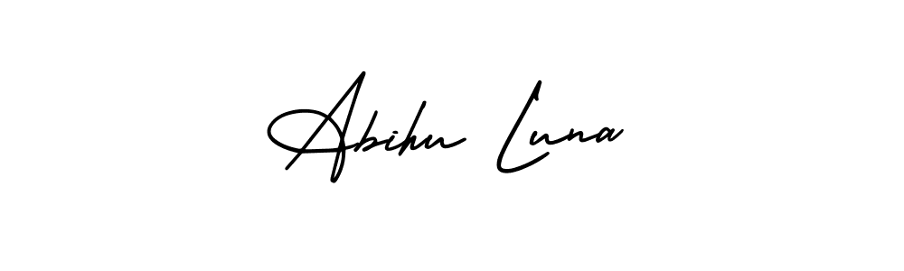 Similarly AmerikaSignatureDemo-Regular is the best handwritten signature design. Signature creator online .You can use it as an online autograph creator for name Abihu Luna. Abihu Luna signature style 3 images and pictures png