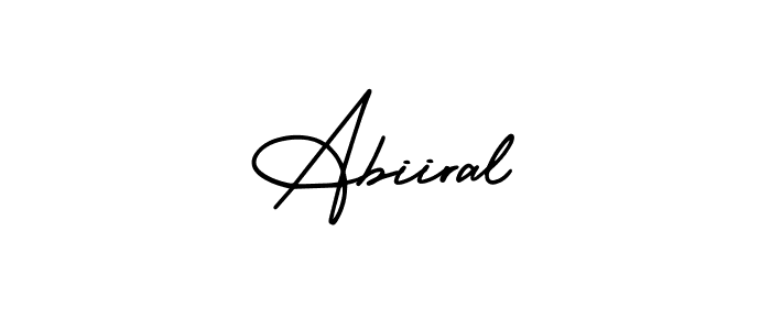 Use a signature maker to create a handwritten signature online. With this signature software, you can design (AmerikaSignatureDemo-Regular) your own signature for name Abiiral. Abiiral signature style 3 images and pictures png