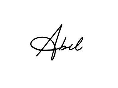 How to make Abil name signature. Use AmerikaSignatureDemo-Regular style for creating short signs online. This is the latest handwritten sign. Abil signature style 3 images and pictures png