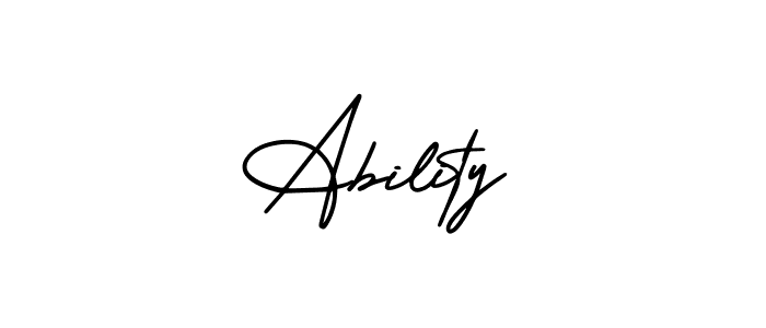 How to Draw Ability signature style? AmerikaSignatureDemo-Regular is a latest design signature styles for name Ability. Ability signature style 3 images and pictures png