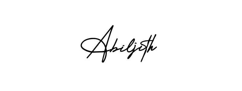 Use a signature maker to create a handwritten signature online. With this signature software, you can design (AmerikaSignatureDemo-Regular) your own signature for name Abiljith. Abiljith signature style 3 images and pictures png