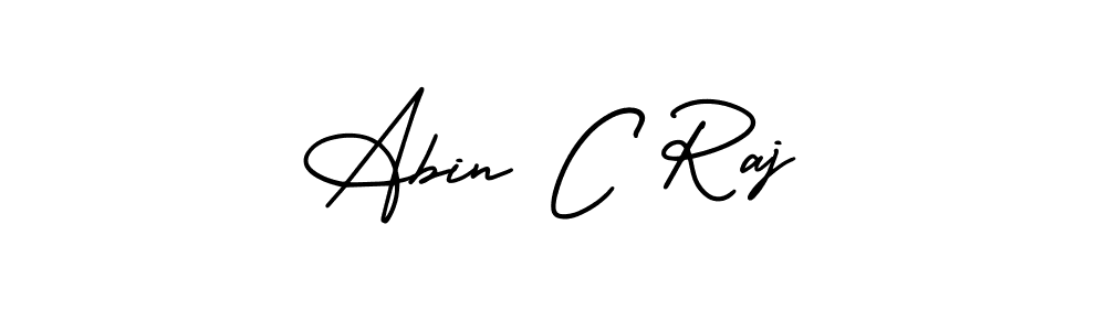 Use a signature maker to create a handwritten signature online. With this signature software, you can design (AmerikaSignatureDemo-Regular) your own signature for name Abin C Raj. Abin C Raj signature style 3 images and pictures png
