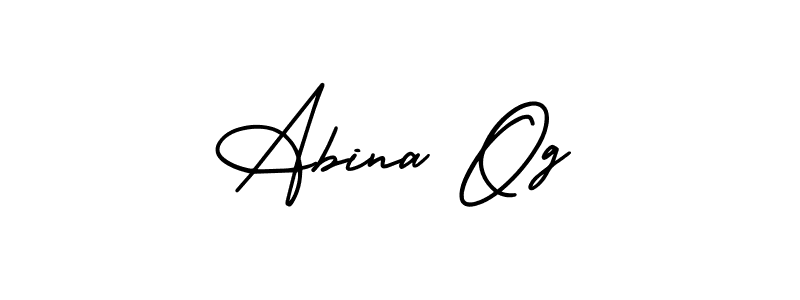 How to make Abina Og signature? AmerikaSignatureDemo-Regular is a professional autograph style. Create handwritten signature for Abina Og name. Abina Og signature style 3 images and pictures png