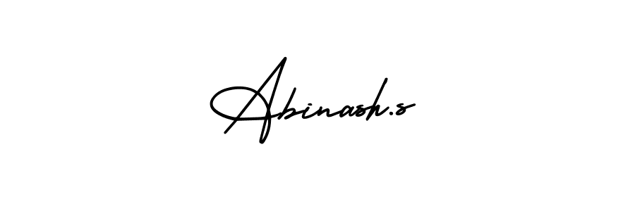 You should practise on your own different ways (AmerikaSignatureDemo-Regular) to write your name (Abinash.s) in signature. don't let someone else do it for you. Abinash.s signature style 3 images and pictures png