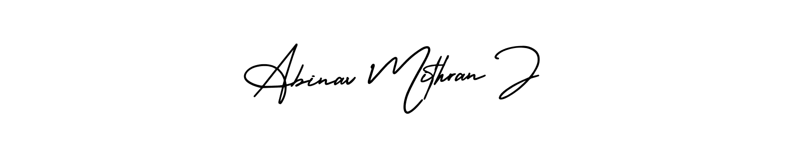 Create a beautiful signature design for name Abinav Mithran J. With this signature (AmerikaSignatureDemo-Regular) fonts, you can make a handwritten signature for free. Abinav Mithran J signature style 3 images and pictures png