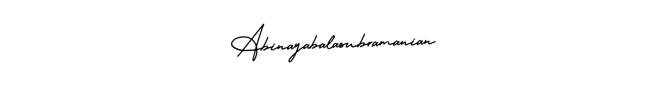 Use a signature maker to create a handwritten signature online. With this signature software, you can design (AmerikaSignatureDemo-Regular) your own signature for name Abinayabalasubramanian. Abinayabalasubramanian signature style 3 images and pictures png