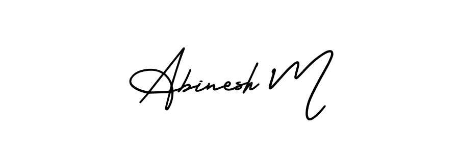 Create a beautiful signature design for name Abinesh M. With this signature (AmerikaSignatureDemo-Regular) fonts, you can make a handwritten signature for free. Abinesh M signature style 3 images and pictures png