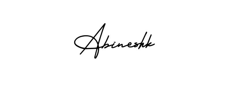 Create a beautiful signature design for name Abineshk. With this signature (AmerikaSignatureDemo-Regular) fonts, you can make a handwritten signature for free. Abineshk signature style 3 images and pictures png