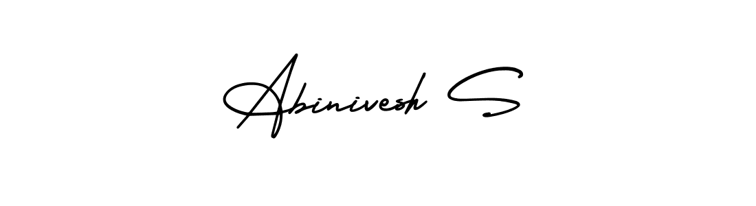 Abinivesh S stylish signature style. Best Handwritten Sign (AmerikaSignatureDemo-Regular) for my name. Handwritten Signature Collection Ideas for my name Abinivesh S. Abinivesh S signature style 3 images and pictures png