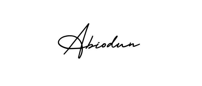 Create a beautiful signature design for name Abiodun. With this signature (AmerikaSignatureDemo-Regular) fonts, you can make a handwritten signature for free. Abiodun signature style 3 images and pictures png