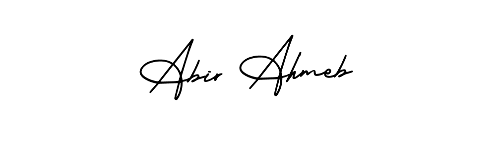 Design your own signature with our free online signature maker. With this signature software, you can create a handwritten (AmerikaSignatureDemo-Regular) signature for name Abir Ahmeb. Abir Ahmeb signature style 3 images and pictures png
