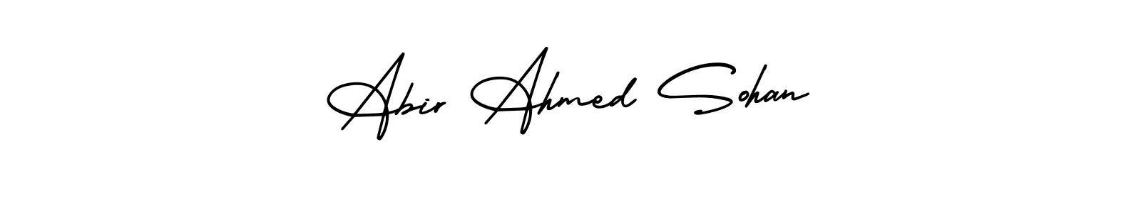It looks lik you need a new signature style for name Abir Ahmed Sohan. Design unique handwritten (AmerikaSignatureDemo-Regular) signature with our free signature maker in just a few clicks. Abir Ahmed Sohan signature style 3 images and pictures png