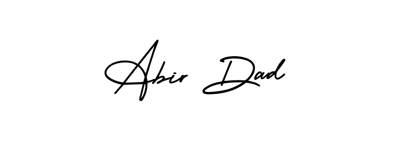 How to make Abir Dad name signature. Use AmerikaSignatureDemo-Regular style for creating short signs online. This is the latest handwritten sign. Abir Dad signature style 3 images and pictures png