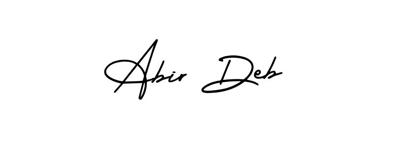 This is the best signature style for the Abir Deb name. Also you like these signature font (AmerikaSignatureDemo-Regular). Mix name signature. Abir Deb signature style 3 images and pictures png