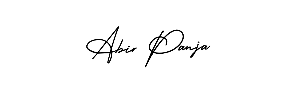 Use a signature maker to create a handwritten signature online. With this signature software, you can design (AmerikaSignatureDemo-Regular) your own signature for name Abir Panja. Abir Panja signature style 3 images and pictures png