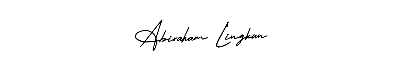 It looks lik you need a new signature style for name Abiraham Lingkan. Design unique handwritten (AmerikaSignatureDemo-Regular) signature with our free signature maker in just a few clicks. Abiraham Lingkan signature style 3 images and pictures png