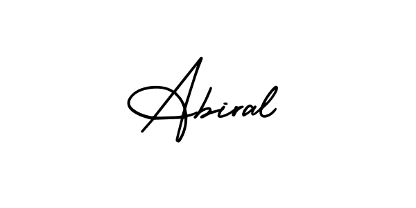 Abiral stylish signature style. Best Handwritten Sign (AmerikaSignatureDemo-Regular) for my name. Handwritten Signature Collection Ideas for my name Abiral. Abiral signature style 3 images and pictures png