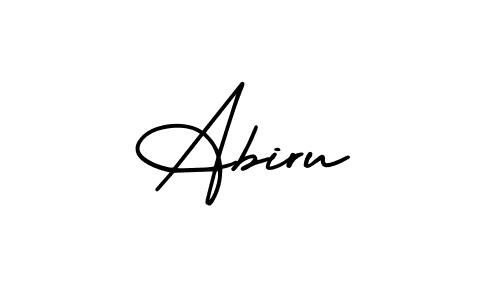How to make Abiru name signature. Use AmerikaSignatureDemo-Regular style for creating short signs online. This is the latest handwritten sign. Abiru signature style 3 images and pictures png