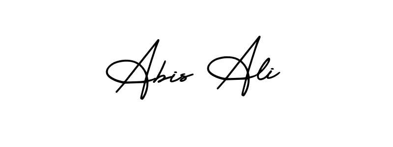 How to make Abis Ali name signature. Use AmerikaSignatureDemo-Regular style for creating short signs online. This is the latest handwritten sign. Abis Ali signature style 3 images and pictures png