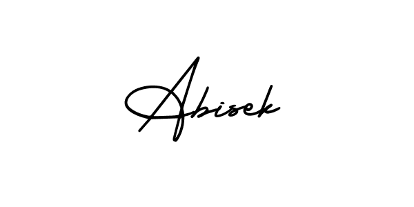 How to make Abisek name signature. Use AmerikaSignatureDemo-Regular style for creating short signs online. This is the latest handwritten sign. Abisek signature style 3 images and pictures png