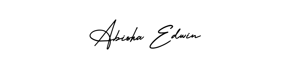 How to make Abisha Edwin name signature. Use AmerikaSignatureDemo-Regular style for creating short signs online. This is the latest handwritten sign. Abisha Edwin signature style 3 images and pictures png