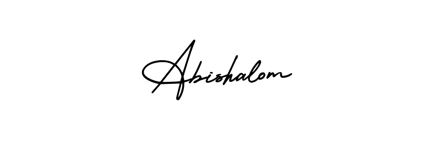 How to Draw Abishalom signature style? AmerikaSignatureDemo-Regular is a latest design signature styles for name Abishalom. Abishalom signature style 3 images and pictures png